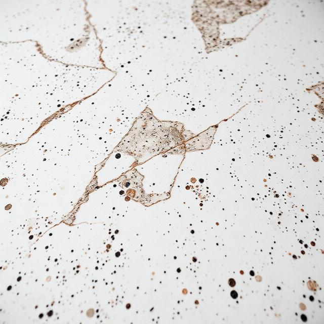 UV-printed graphic on stone & terrazzo produced by a Vertiq wall printer