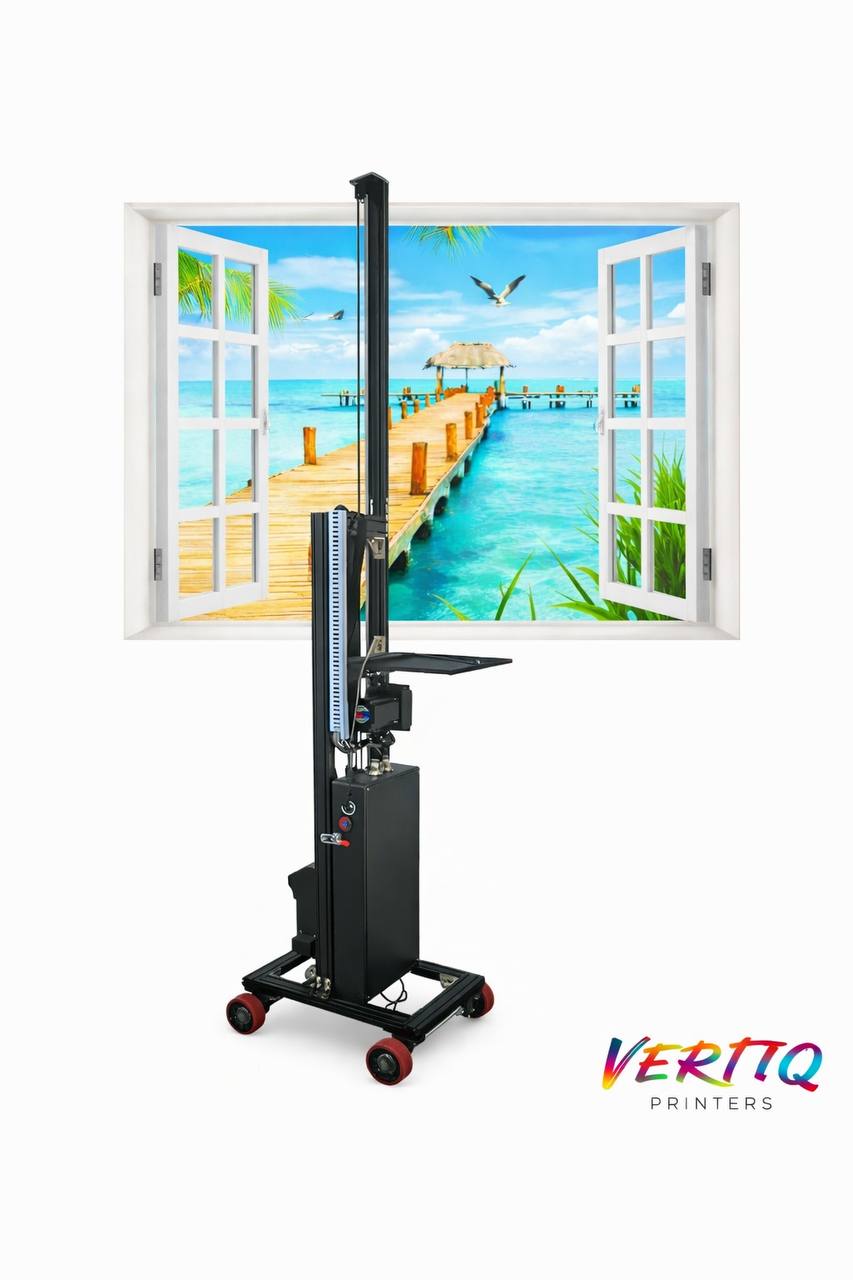 VERTIQ UV wall printer printing a mural directly onto a wall